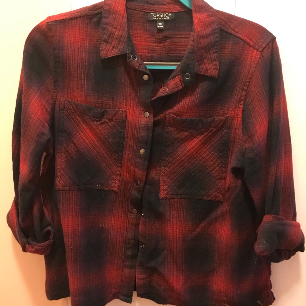 Topshop cropped shirt